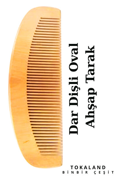 TOKALAND %100 Doğal Ahşap Şimşir Tarak - Ahşap Özel Isim Baskılı - Doğum, Sün...