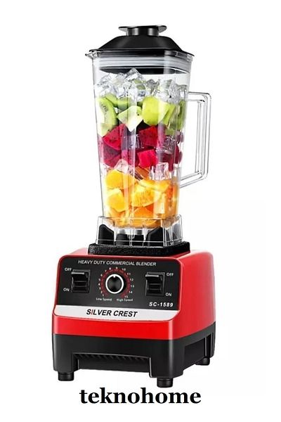 Silver Crest Teknohome 6500Watt 2,5Lt Home Cafe Bar Belender Ice Crusher Grinder with Double Jug
