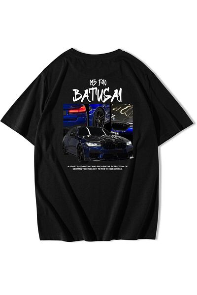 BRZ COLLECTION Unisex Oversize BMW M5 Μαύρο T-shirt