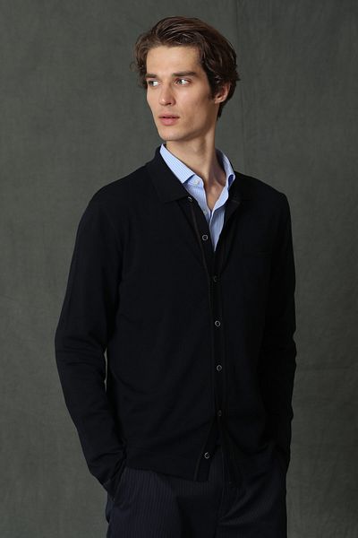 Lufian Ανδρικό πουλόβερ Orka Navy Blue
