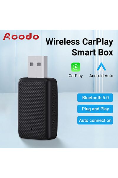 Choice Carplay And Auto Acodo2025 New Mini 2-in-1 Wireless Carplay Adapter, Wired To Wireless Carplay And A
