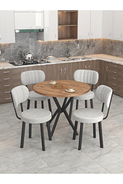 Mygusi Azra 90cm Atlantik Mutfak Masası, Mutfak Masası Takımı, Yemek Masası, ...