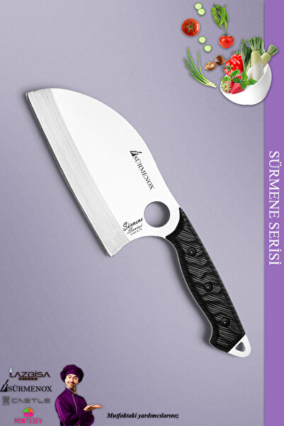 SÜRMENOX Sürmene Serisi Medium Almazan Mutfak Kamp Şef Bıçak Et Ekmek Sebze K...