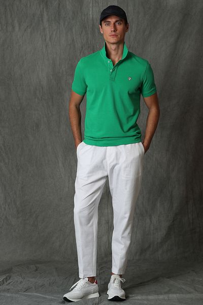 Lufian Ανδρικό μπλουζάκι Laon Sports Polo με λαιμόκοψη ανοιχτό πράσινο
