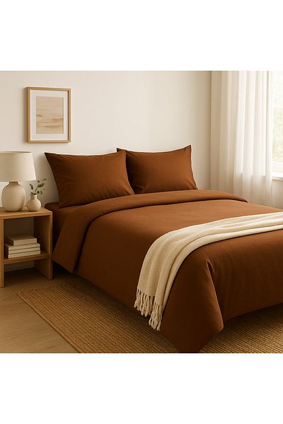 Prime Sleeks Комплект завивка и юрган 160x220 см, 100% памук, кафяв