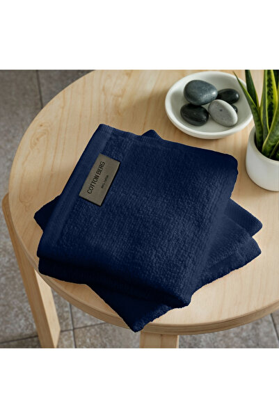 Generic Premium Cotton Face Towel – Quick Dry & Gentle on Skin Navy Blue