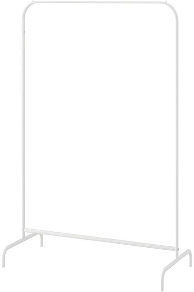 IKEA Mulig Clothes Rack White – Freestanding Garment Rail With Anti-scratch Feet, 99x152 Cm
