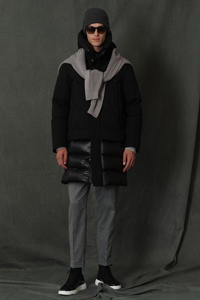 Lufian Lincoln Goose Feather Men's Coat Black