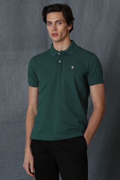 Lufian Ανδρικό μπλουζάκι Laon Sports Polo Neck Duck Green