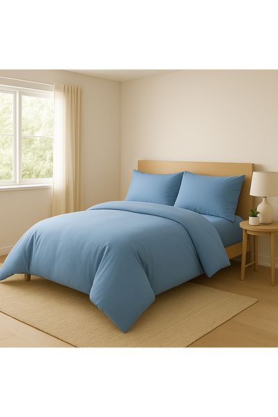 Prime Sleeks Комплект завивка и юрган 160x220 см, 100% памук, с ластик, син