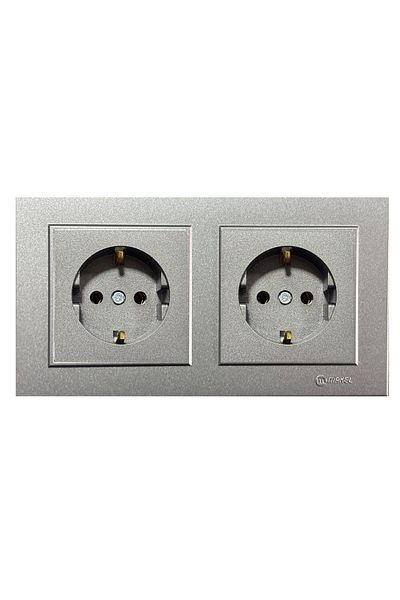 MAKEL Karea Smoked Set of 2 Grounded Socket + Grounded Socket
