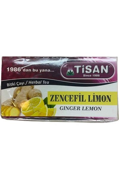Tisan Ginger Lemon Herbal Tea 20 Filtered Bags