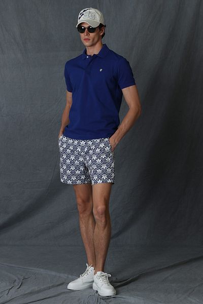 Lufian Ανδρικό μπλουζάκι Laon Sports Polo Neck Midnight Blue