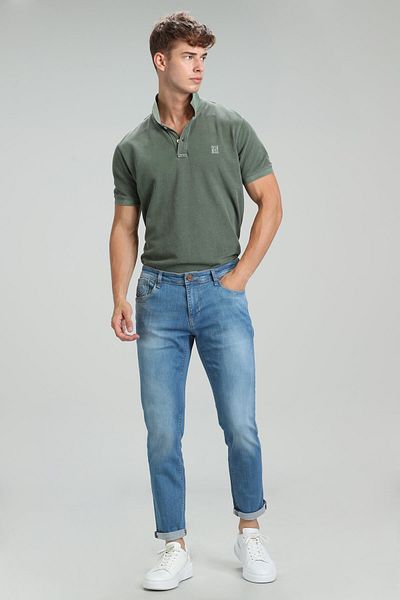 Lufian Pantaloni pentru bărbați Gary Smart Jean, slim, albastru