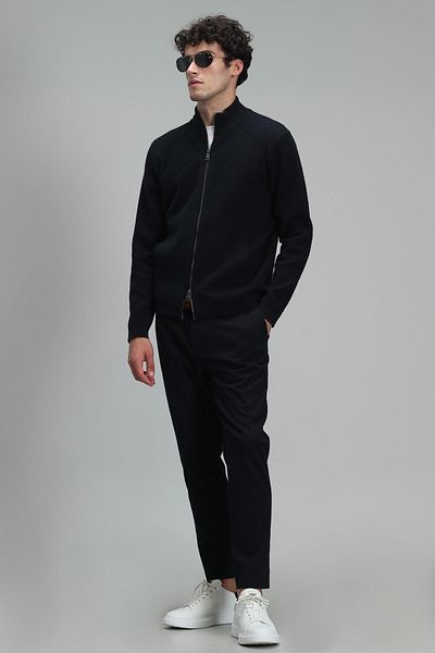 Lufian Navy Blue Amır Men's Cardigan