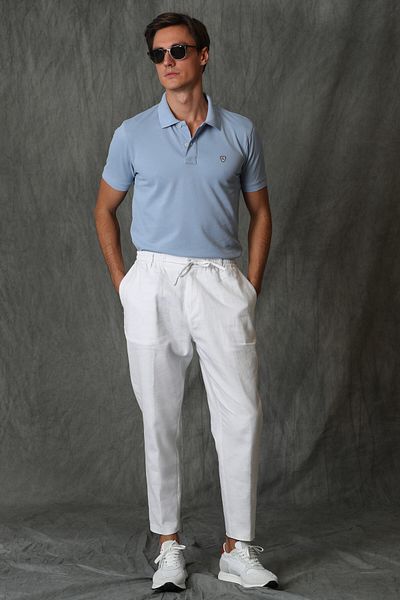Lufian Ανδρικό μπλουζάκι Laon Sports Polo λαιμόκοψη γαλάζιο