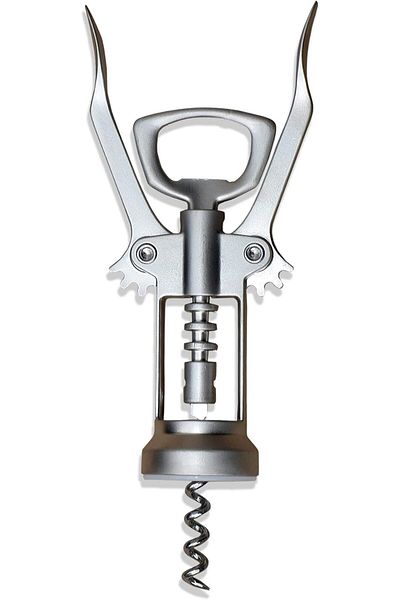 IKEA Idealisk Corkscrew With Levers & Bottle Opener – Easy Uncorking Tool, Silver-matt Finish