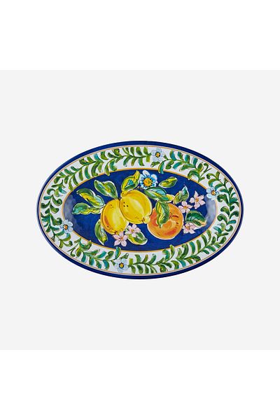CHIARA ALESSI Capri Blue Melamine Service Plate 30 Cm