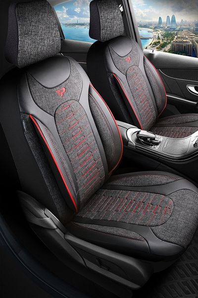 Panda Kılıf Panda Baku Series Linen Fabric Car Seat Cover - Full Set