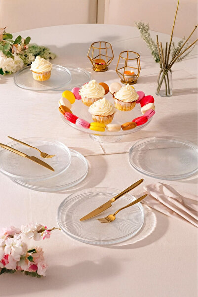 Fecra Loren 7 Piece Cake and Presentation Set Natural