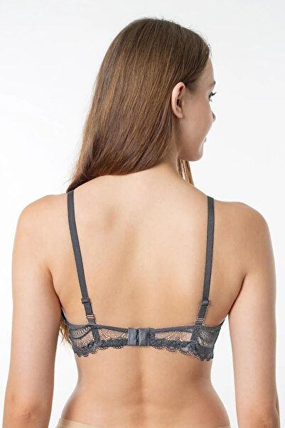 AURRARİ Жіночий бюстгальтер з мереживною підкладкою, регульованими бретелями та кісточками