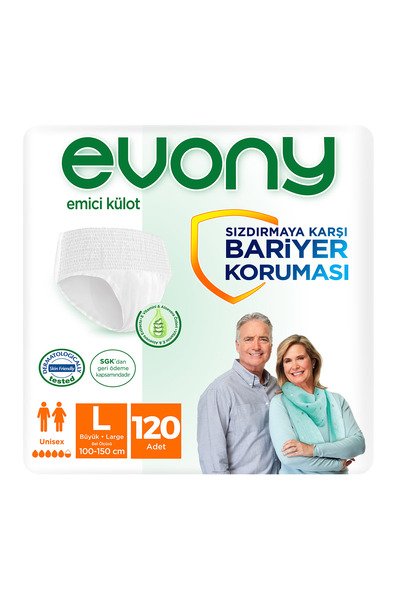 Evony Emici Külot Unısex Large 30x4'lü (120 ADET)