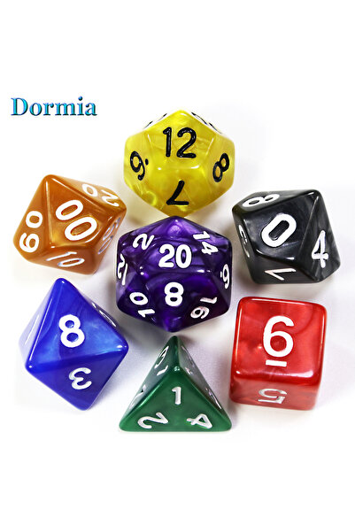 Choice13 نرد A15 بلون عشوائي، نرد مخصص للعبة DND بنمط الرخام، ألوان متنوعة مت...