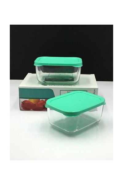 Paşabahçe 53733 Snow Box Storage Container Green 2 Li 420 Cc