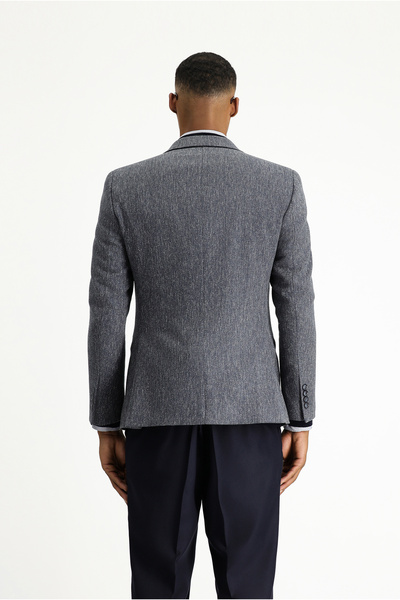 Kiğılı Релаксирана вълнена класическа сако с шарки