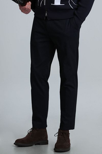 Lufian Dora Smart Men's Chino Trousers Slim Fit Navy Blue