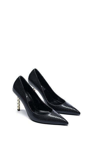 Dedos Pantofi de seară cu toc înalt pentru damă, brodate cu piatră, cu catara...