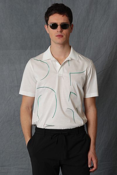 Lufian Pánské polo tričko Nora Smart Off White