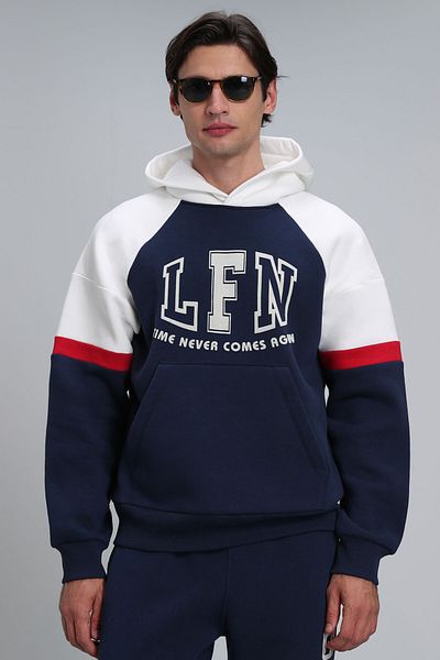 Lufian Never Men's Sweatshirt Navy Blue