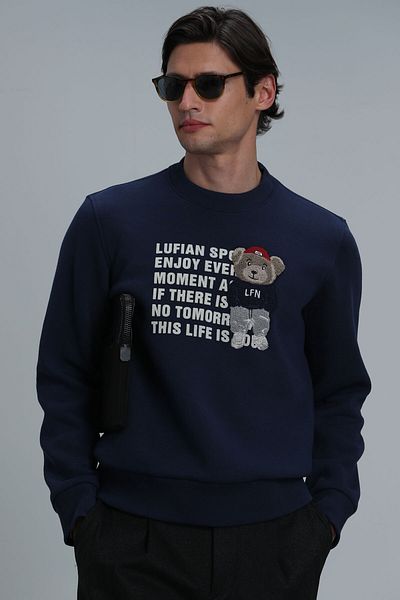 Lufian Ανδρικό μπλουζάκι Bud Navy Blue