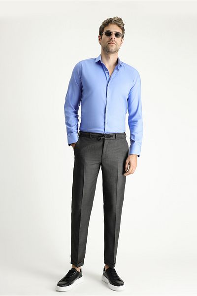 Kiğılı Slim Fit Slim Fit Elastic Waist Drawstring Classic Fabric Trousers