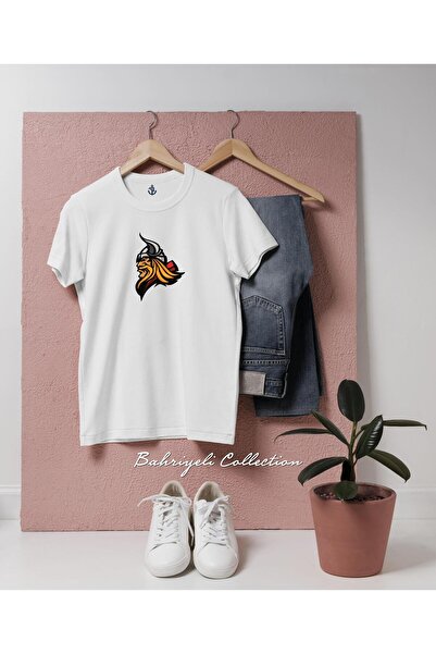 bahriyeli.jpeg supradimensionat Personaj cu cască cu coarne viking Design unisex tricou