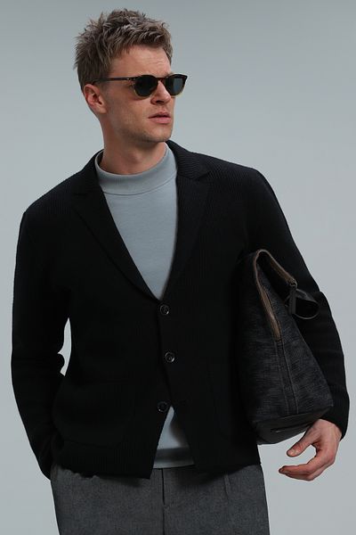 Lufian Rıch Men's Cardigan Navy Blue