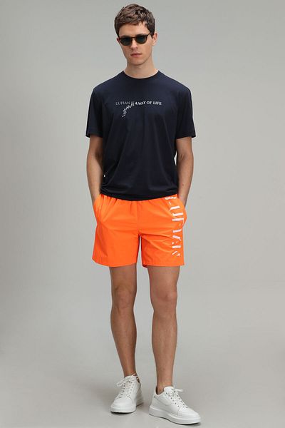 Lufian Stewart Modern Graphic T- Shirt Navy Blue