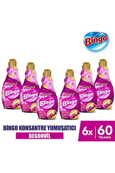 Bingo Soft Konsantre Çamaşır Yumuşatıcısı Begonvil 1440 ml X 6 Adet