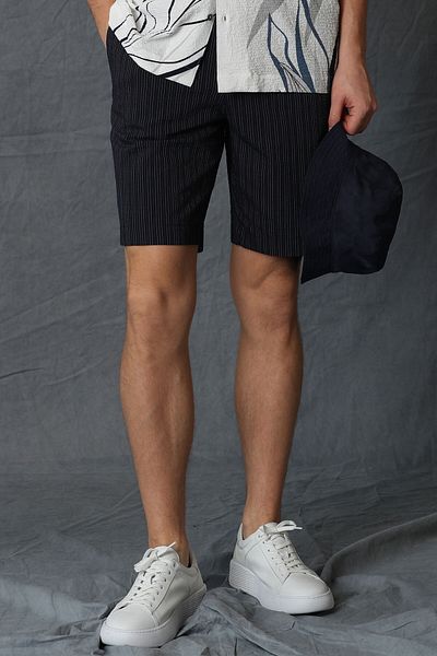 Lufian Fral Sports Ανδρικό σορτς Chino Slim Fit Navy Blue