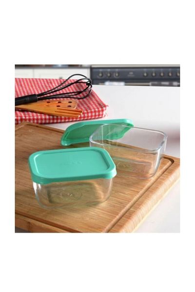Paşabahçe 53733 Snow Box Storage Container Green 2 Li 420 Cc