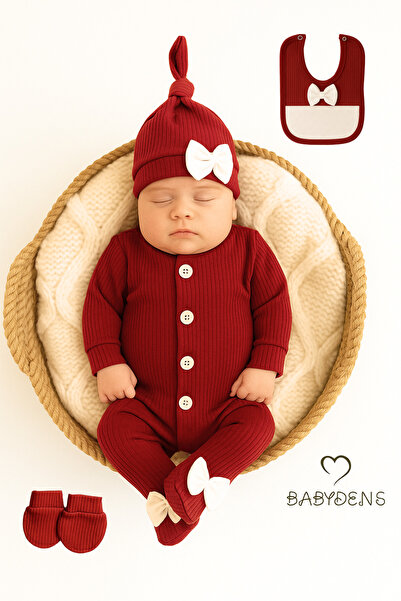 BABYDEN'S طقم ملابس أطفال حديثي الولادة مكون من 4 قطع من القطن بنسبة 100% من ...