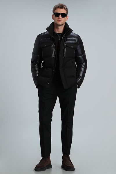 Lufian Black Genius Goose Feather Men's Coat