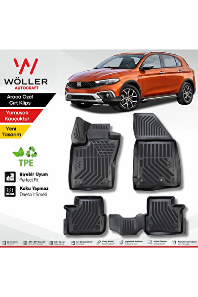 wöller Fiat Egea Cross Uyumlu Paspas 2021 Sonrası 3d Havuzlu Paspas