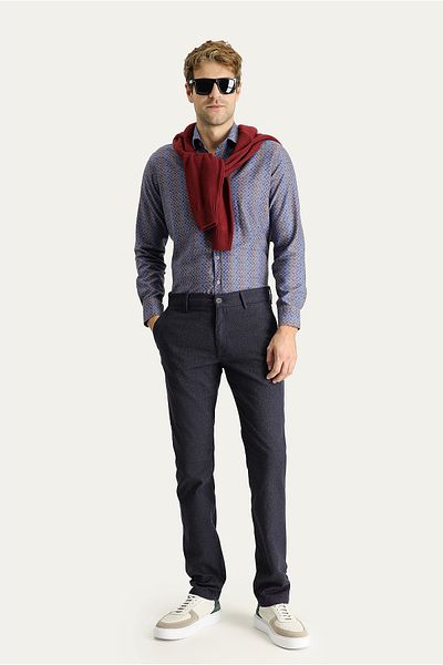 Kiğılı Regular Fit Patterned Lycra Canvas / Chino Pants