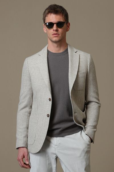Lufian Ανδρικό σακάκι σακάκι Afel Sports Slim Fit Beige
