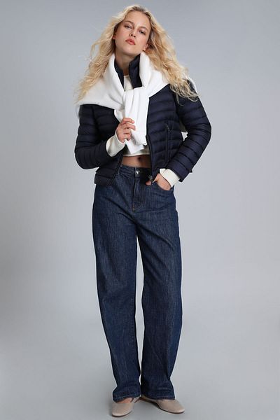 Lufian Γυναικείο παλτό Mary Goose Down Navy Blue