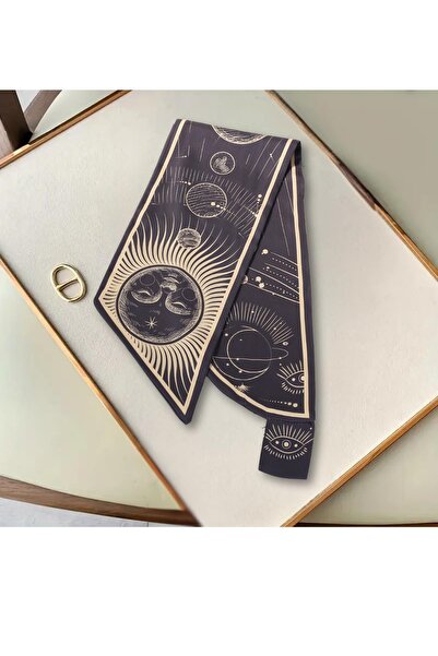 nurfemina وشاح ربطة عنق نسائي أنيق بنمط المجرة بموضوع الكون الكوني