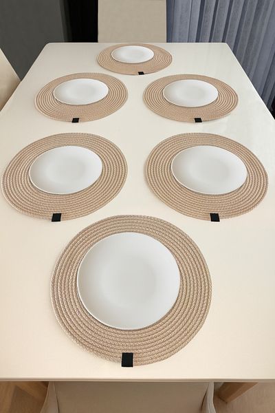 Trend Maison American Service Runner Supla Presentation Plate Mat 32 cm 6 Pieces