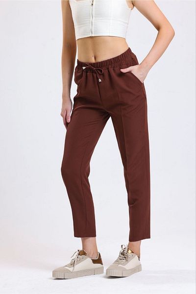 Le Touche Elastic Ankle Length Trousers